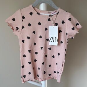 ✨NEW Zara Short Sleeve Ribbed T-Shirt 5 Years